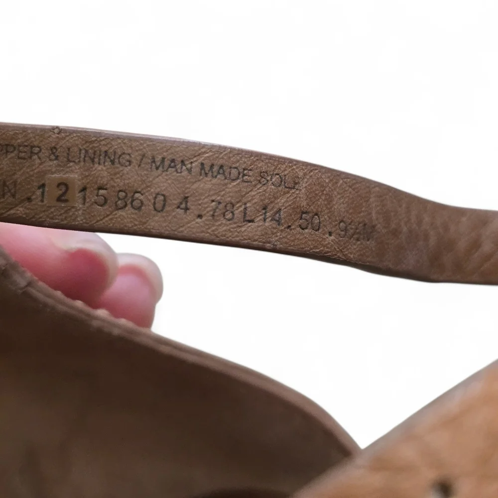 TORY BURCH Chandler Tumbled Leather Wedge Sandals – Size 9.5 - Picture 13 of 13